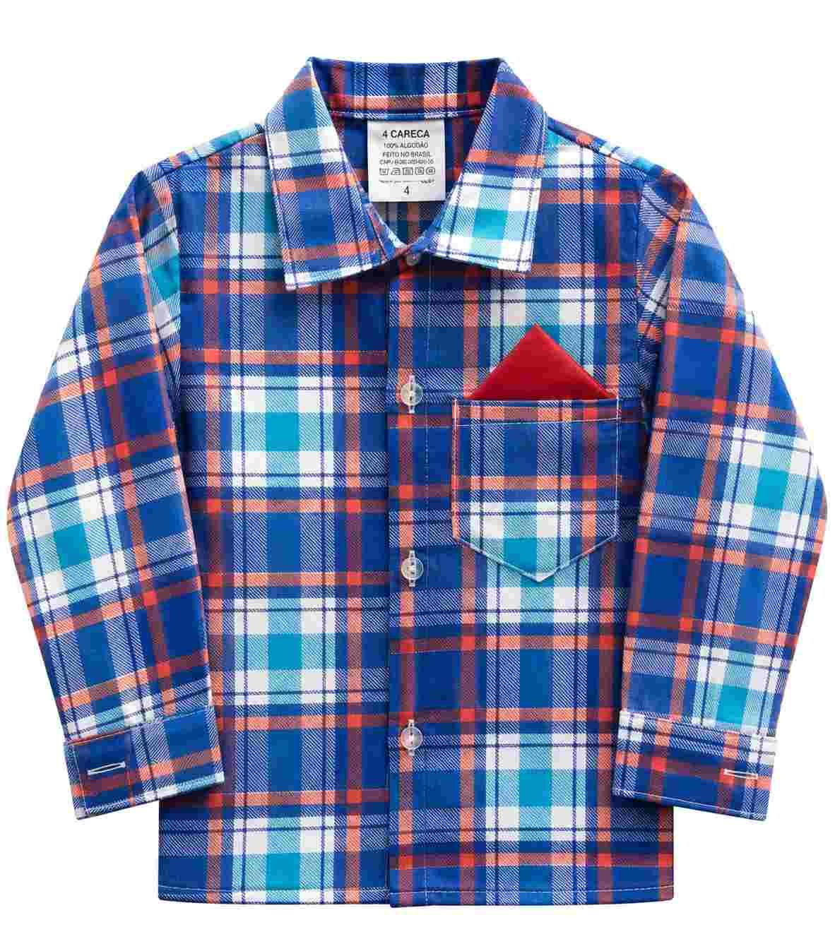 CAMISA JUNINA XADREZ BEBE REF 421